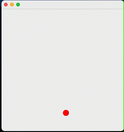 Animation up and down of moving red dot